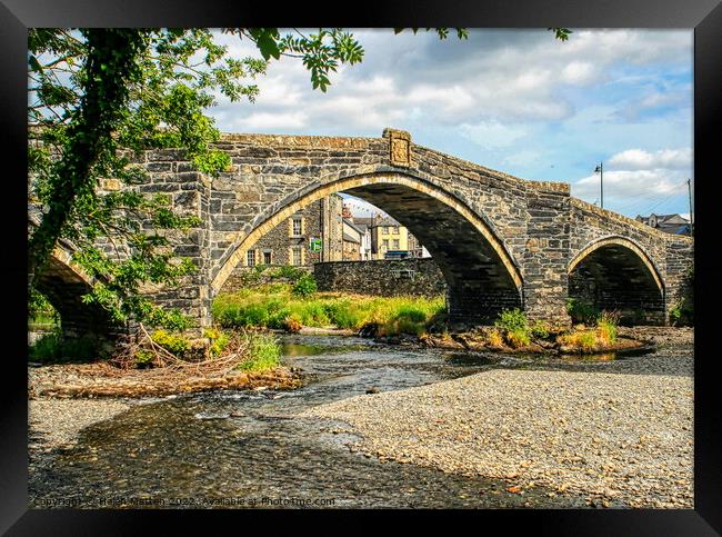 Pretty Bridge Wales Conwy Framed Print by Helkoryo Photography