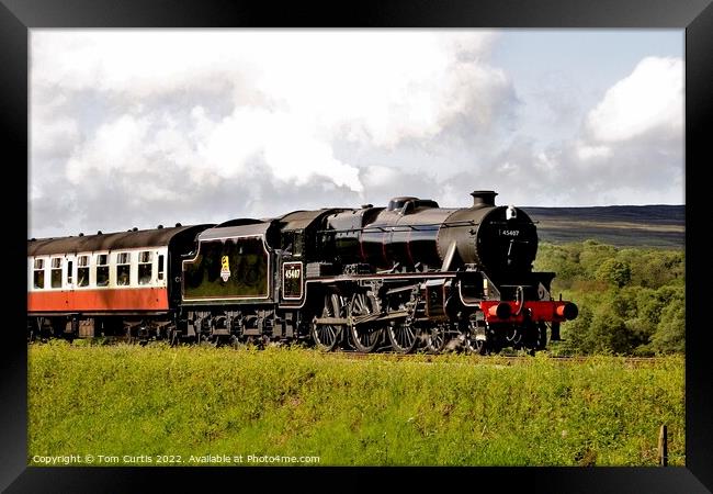 Steam Locomotive 45407 Framed Print by Tom Curtis