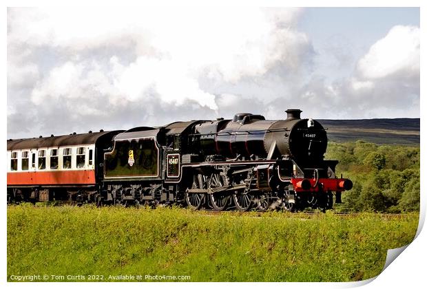 Steam Locomotive 45407 Print by Tom Curtis