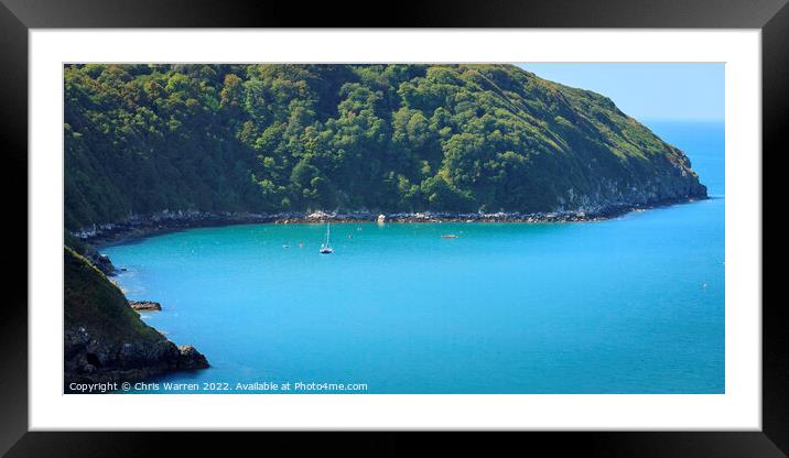Boats anchored off Little Haven  Framed Mounted Print by Chris Warren