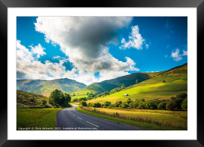 Into Snowdonia Framed Mounted Print by Chris Richards