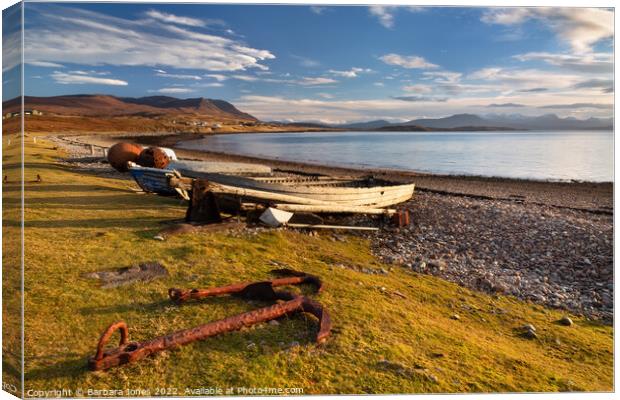 Badentarbet Shoreline Scene  Coigach   Canvas Print by Barbara Jones