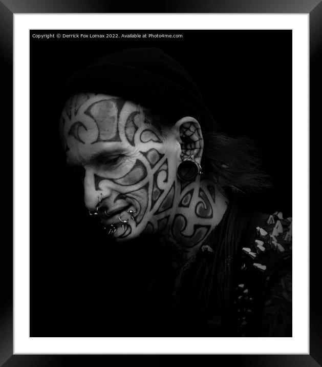 Punk Rocker Framed Mounted Print by Derrick Fox Lomax