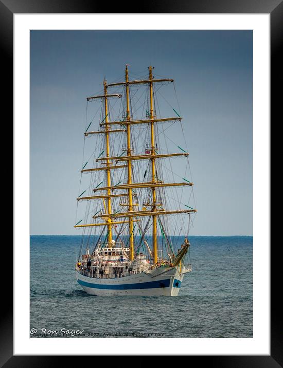 Tall Ship Framed Mounted Print by Ron Sayer