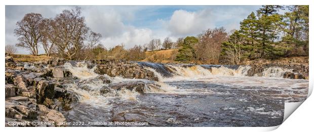 Low Force Waterfall Teesdale Horseshoe Panorama Print by Richard Laidler