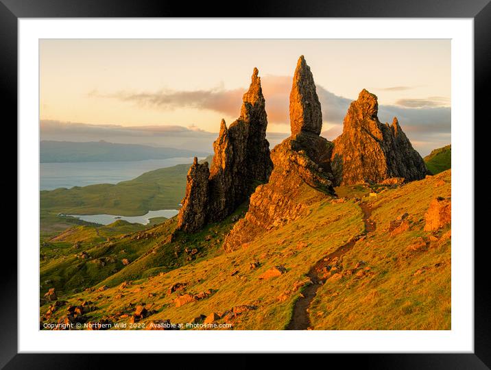 Morning Glow Over Old Man of Storr Framed Mounted Print by Northern Wild