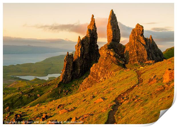 Morning Glow Over Old Man of Storr Print by Northern Wild
