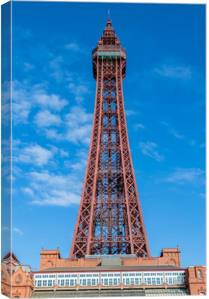 Looking up at Blackpool Tower Canvas Print by Jason Wells