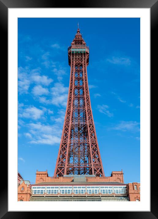 Looking up at Blackpool Tower Framed Mounted Print by Jason Wells