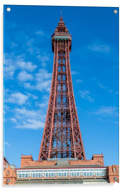 Looking up at Blackpool Tower Acrylic by Jason Wells