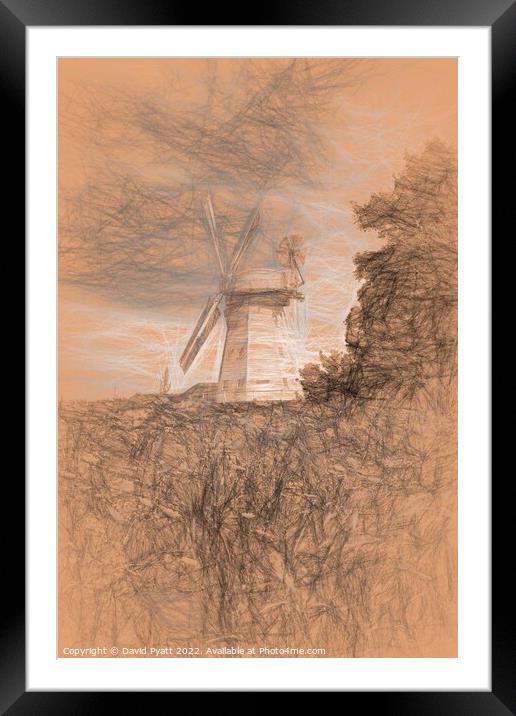 Upminster Windmill da Vinci Framed Mounted Print by David Pyatt