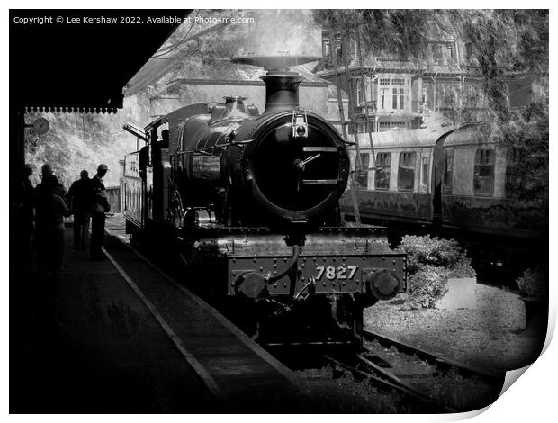 "Timeless Beauty: Dartmouth Steam 7827" Print by Lee Kershaw