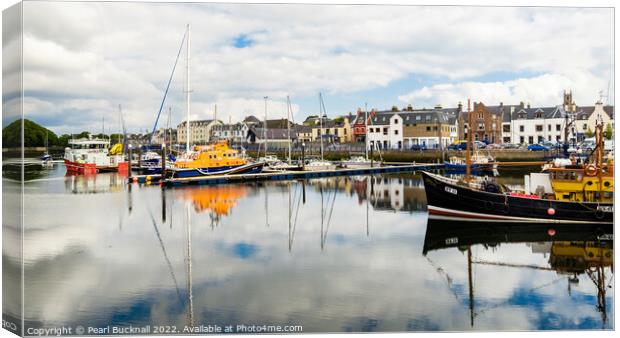 Stornoway Harbour Isle of Lewis Hebrides Canvas Print by Pearl Bucknall