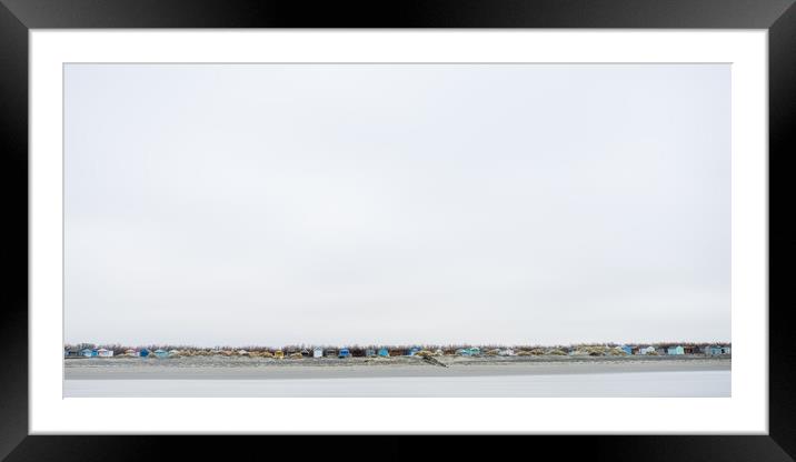 West Wittering Beach Huts Framed Mounted Print by Mark Jones