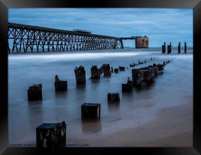 Steetly Pier Framed Print by Ron Sayer