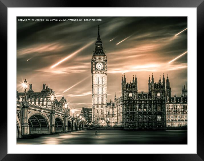 Big Ben  London Framed Mounted Print by Derrick Fox Lomax