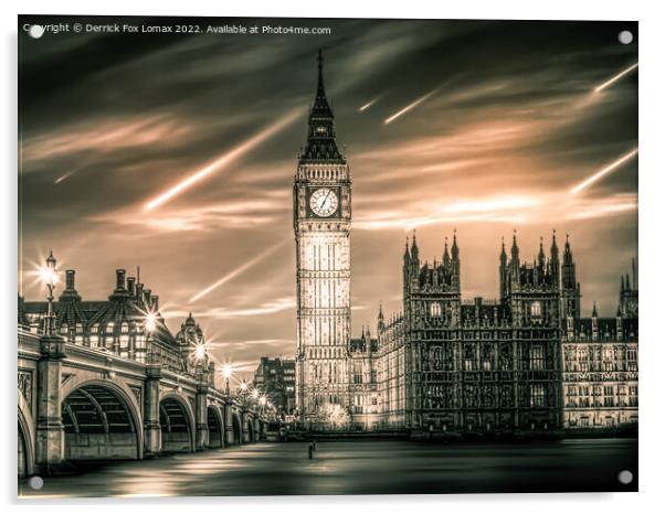 Big Ben  London Acrylic by Derrick Fox Lomax