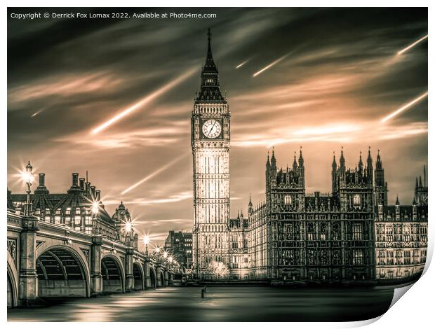 Big Ben  London Print by Derrick Fox Lomax