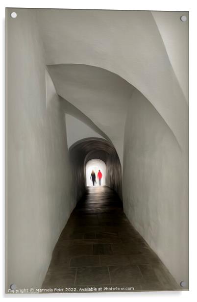 Crossing the tunnel Acrylic by Marinela Feier