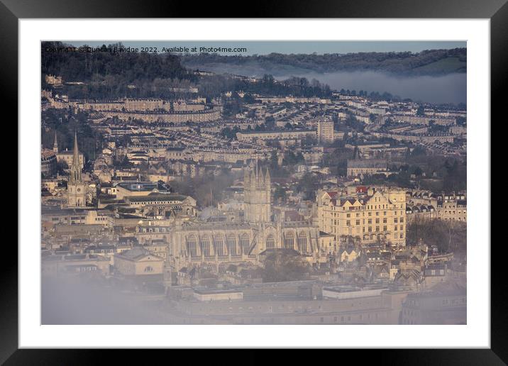Bath City Centre rising mist Framed Mounted Print by Duncan Savidge