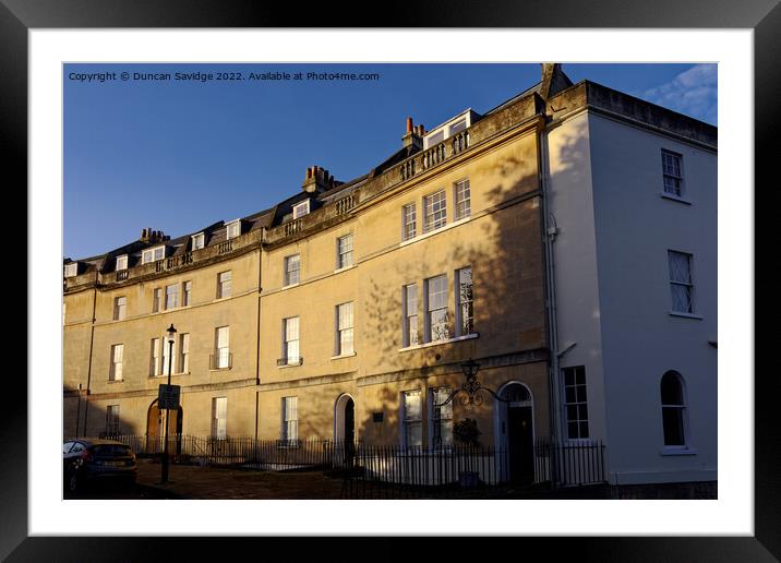 Widcombe Crescent Bath Framed Mounted Print by Duncan Savidge