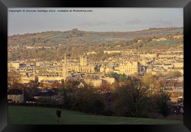 Bath Skyline golden hour Framed Print by Duncan Savidge