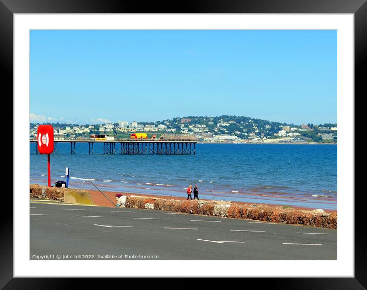Torbay from Paignton Devon. Framed Mounted Print by john hill