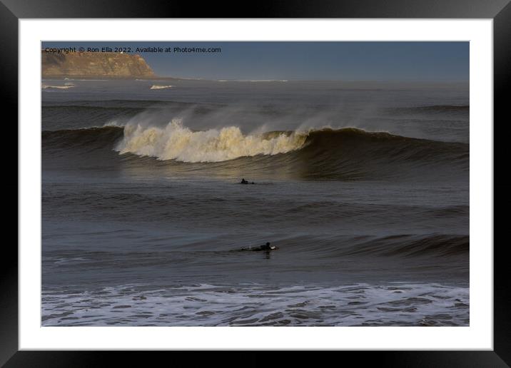 Riding the North Sea Waves Framed Mounted Print by Ron Ella
