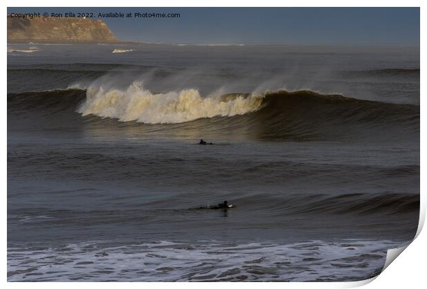 Riding the North Sea Waves Print by Ron Ella