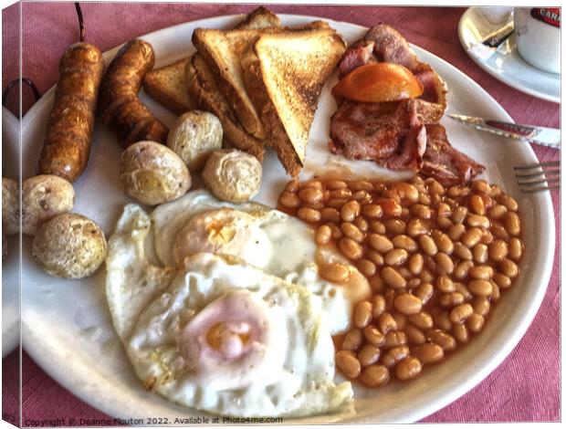 The Ultimate Full English Breakfast Canvas Print by Deanne Flouton