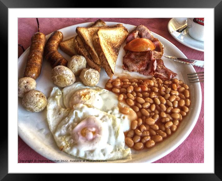 The Ultimate Full English Breakfast Framed Mounted Print by Deanne Flouton