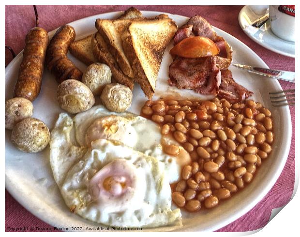The Ultimate Full English Breakfast Print by Deanne Flouton