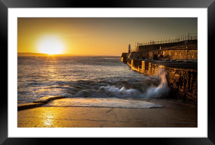 Sunrise at Porthcawl Framed Mounted Print by Leighton Collins