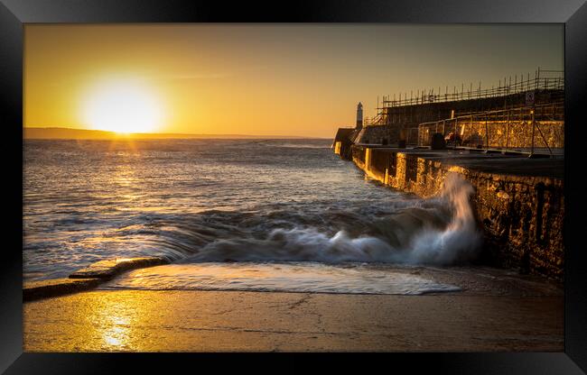 Sunrise at Porthcawl Framed Print by Leighton Collins