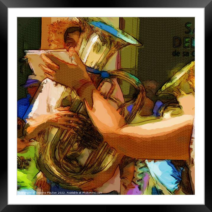 The Blistering Tuba Beats Framed Mounted Print by Deanne Flouton