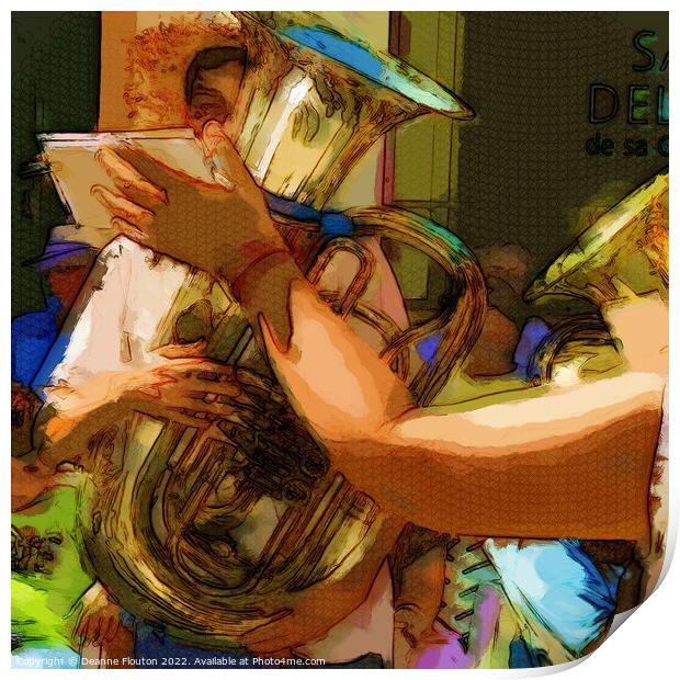The Blistering Tuba Beats Print by Deanne Flouton