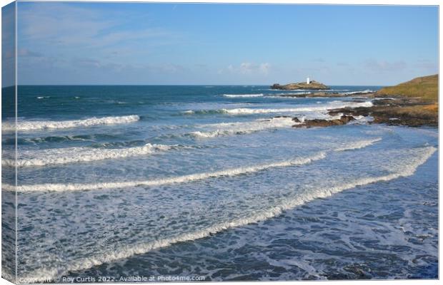 Godrevy Lighthouse  Canvas Print by Roy Curtis