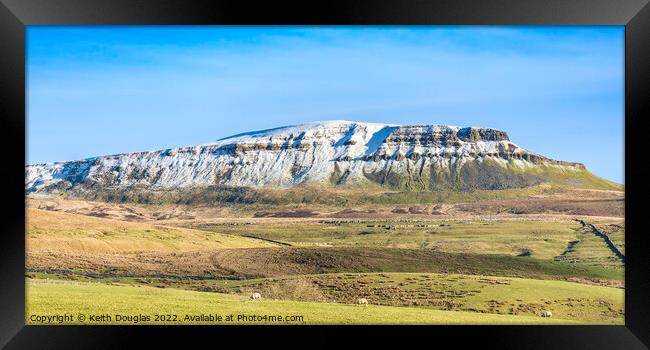Pen-y-Ghent in Winter Framed Print by Keith Douglas