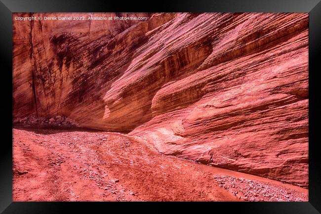 Willis Creek Slot Canyon Framed Print by Derek Daniel