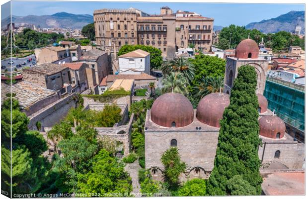 Chiesa San Giovanni degli Eremiti, Palermo, Sicily Canvas Print by Angus McComiskey