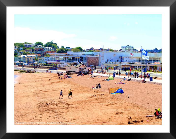 Paignton seafront, Devon. Framed Mounted Print by john hill