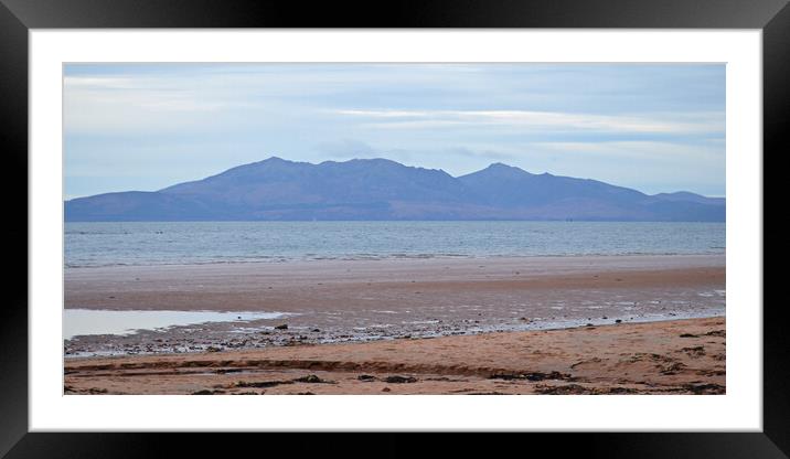 Seamill beach view of Arran Framed Mounted Print by Allan Durward Photography