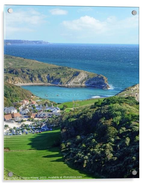 Lulworth Cove Dorset Acrylic by Diana Mower