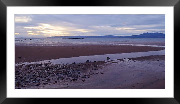 Firth of Clyde beach scene at Seamill Framed Mounted Print by Allan Durward Photography