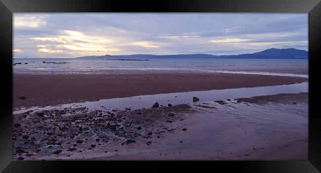 Firth of Clyde beach scene at Seamill Framed Print by Allan Durward Photography