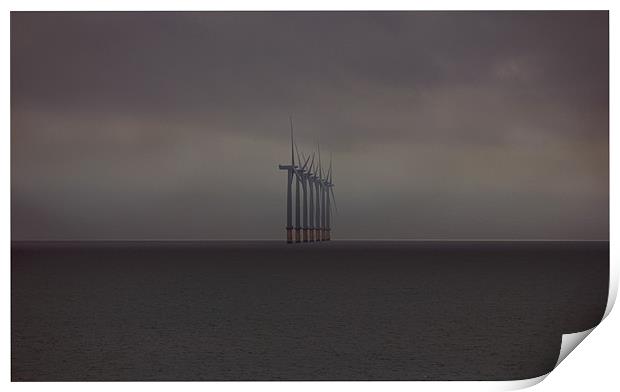 Gunfleet Sands Offshore Wind Farm Print by Darren Burroughs