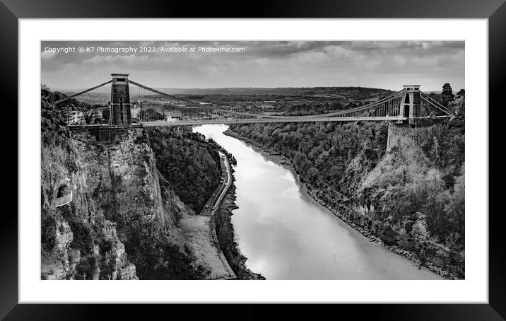 The Clifton Suspension Bridge Framed Mounted Print by K7 Photography