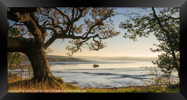 River Daugleddau Lawrenny Pembrokeshire Wales Framed Print by Chris Warren