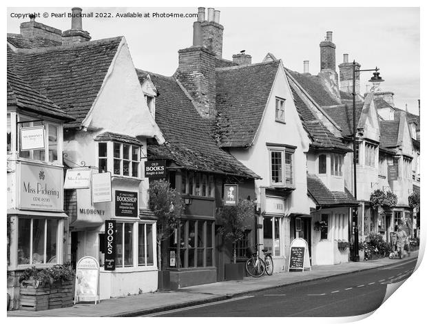 Historic Stamford Lincolnshire England Mono Print by Pearl Bucknall