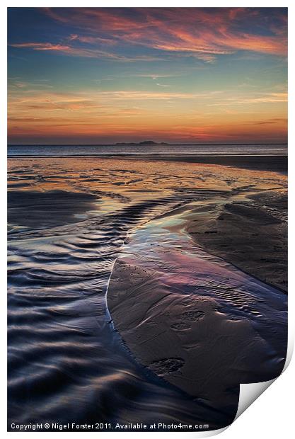 Whitesands Bay Sunset Print by Creative Photography Wales